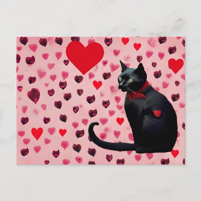 Carte Postale Vday cat (Devant)