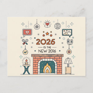 Carte Postale Vecteur de la culture cosy 2026 est le nouveau 201