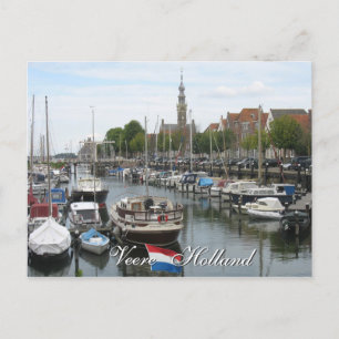 Carte postale Veere old Harbour Zeeland Holland
