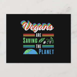 Carte Postale Veganism Veggie Vegetables Vegas Animaux végétaux 