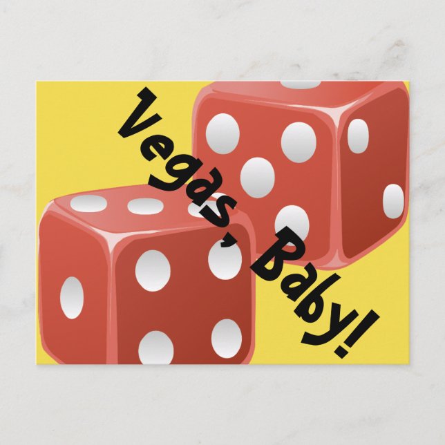 Carte postale Vegas Baby Dice (Devant)
