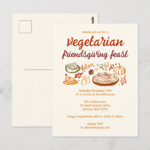 Carte Postale VÉGÉTARIEN Whimsgiving Friendsgiving