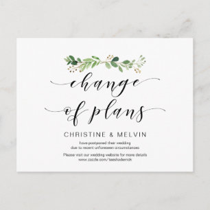 Carte Postale Végétation moderne, Changement de plan Reporté