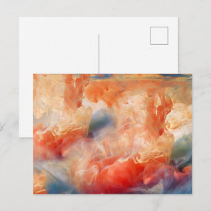 Carte Postale Veines de marbre liquide en feu