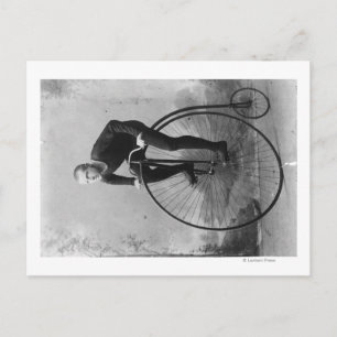 Carte Postale Vélo avec grande roue avant photo