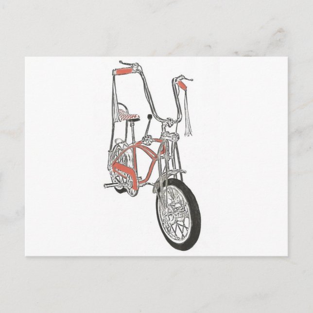 Carte Postale Vélo classique Schwinn Orange Krate 60's (Devant)
