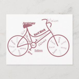 Carte Postale Vélo, Cycle, Vélo, Mots Motivationnels