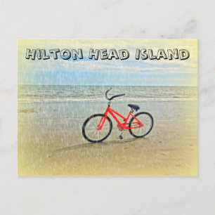 Carte Postale Vélo dans la douche Sun sur Hilton Head Island Bea