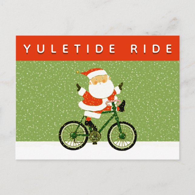 Carte postale Vélo Noël (Devant)