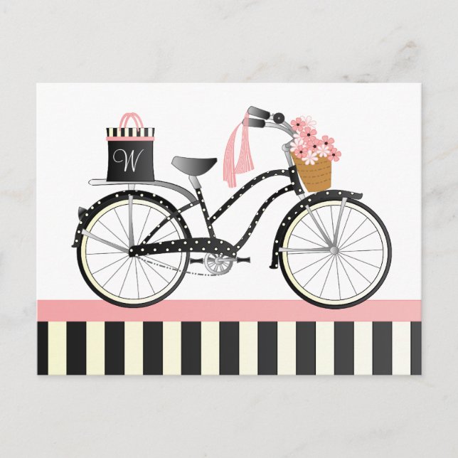Carte Postale Vélo Poka Dot (Devant)