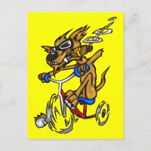 Carte Postale Vélo pour chiens
