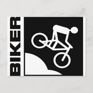 Carte Postale vélo radfahrer vélo mtb mountain bike downhill