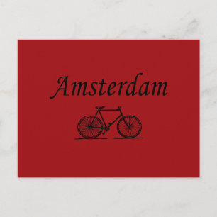 Carte Postale Vélo rétro d'Amsterdam