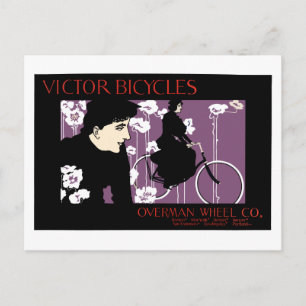 Carte Postale Vélo vintage et Victor Bicycles Victorian