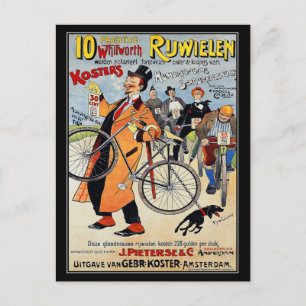 Carte postale : Vélo Vintage publicité art