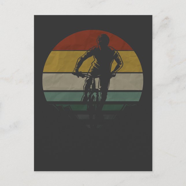 Carte Postale Vélo Vintage VTT (Devant)