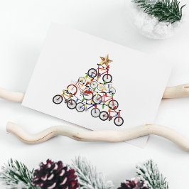 Carte Postale Vélos colorés Cadeaux ornementaux de Noël Arbre