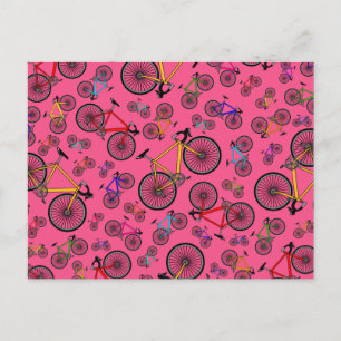 Carte Postale Vélos roses