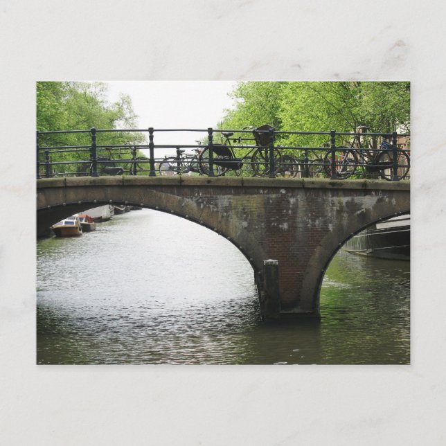 Carte Postale Vélos sur Amsterdam Bridge PostCard (Devant)