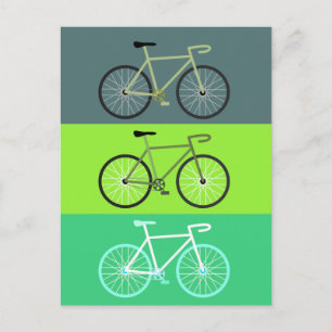 Carte Postale Vélos - Vert