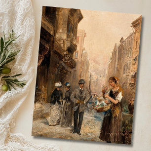 Carte Postale Vendeur de fleurs - Emil Barbarini