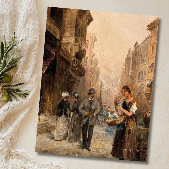 Carte Postale Vendeur de fleurs - Emil Barbarini (Créateur téléchargé)