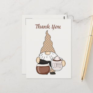 Carte Postale Vendeurs de café mignons aux nains ajoutent du tex