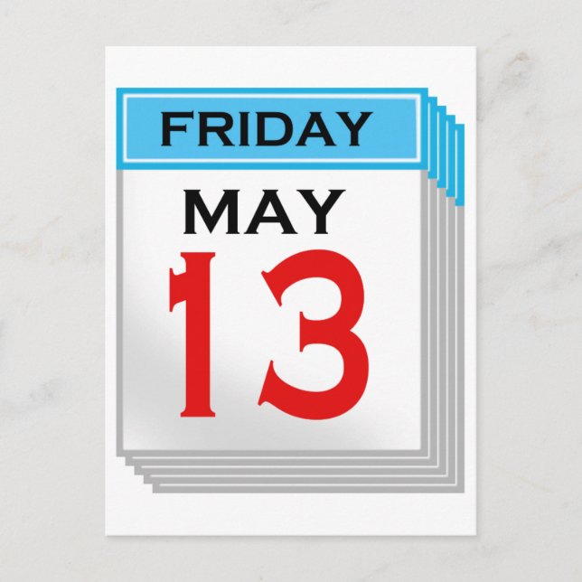 Carte Postale Vendredi Le 13 mai (Devant)