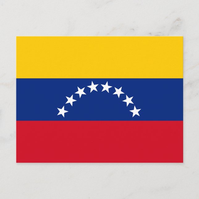 Carte Postale Venezuela : drapeau patriotique vénézuélien (Devant)
