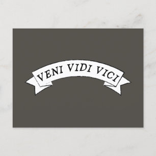 Carte Postale VENI VIDI VICI - Je suis venu j'ai vu j'ai conquis