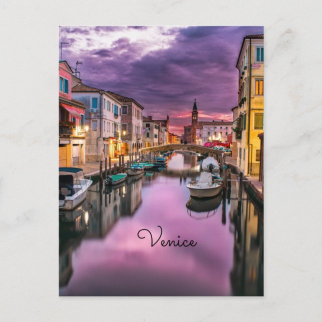 Carte Postale Venice, colorful scenic photograph, (Devant)
