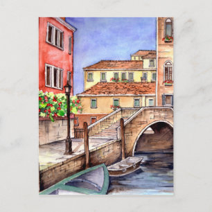 Carte Postale Venice - Pen & Wash Watercolor