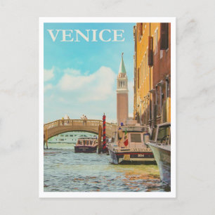 Carte Postale Venice, Retro Travel