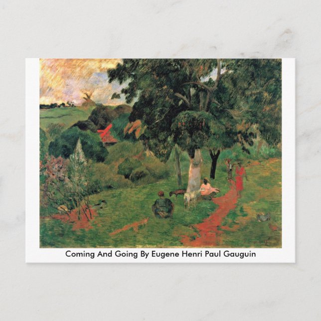 Carte Postale Venir Et Partir Par Eugene Henri Paul Gauguin (Devant)