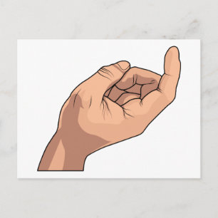 Carte Postale Venir Ici Signe À La Main