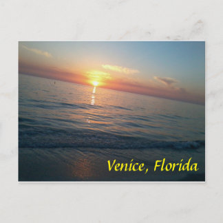 Carte Postale Venise, Floride plage au coucher du soleil