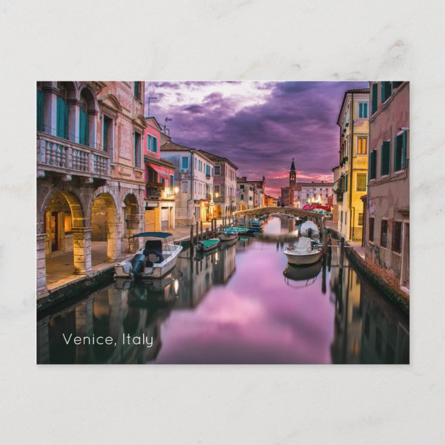 Carte Postale Venise, Italie Canal Pittoresque & Architecture Vé (Devant)