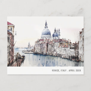 Carte Postale Venise Italie Canaux Aquarelle Italien Voyage