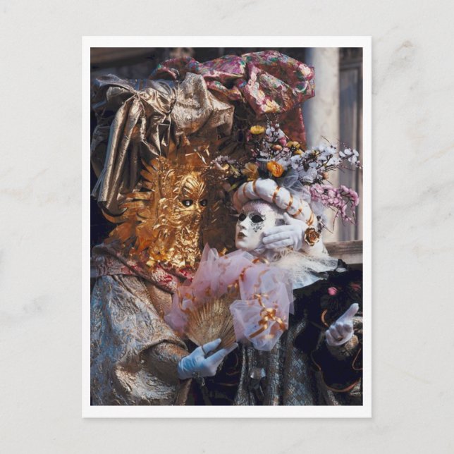 Carte Postale Venise Italie Carnival Mask ~ Festival italien (Devant)