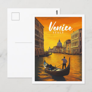 Carte Postale Venise Italie Lieu de voyage célèbre