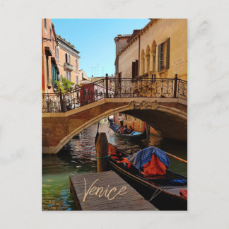 Carte Postale Venise Italie Pont Canal Voyage en bateau