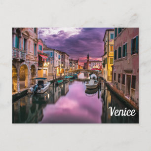 Carte Postale Venise Italie Texte et Image de modèle