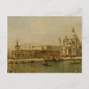Carte Postale Venise Le Dogana et Père Noël Maria della Salute