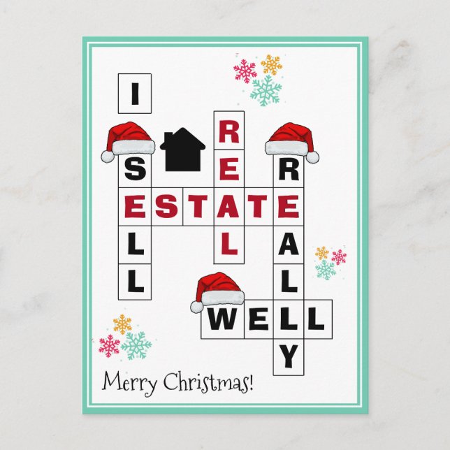 Carte Postale Vente immobilière marketing NOËL (Devant)