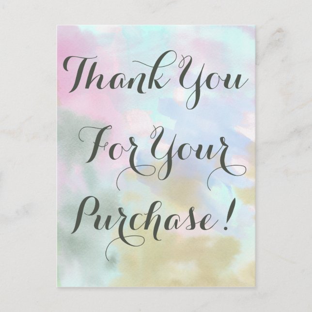 Carte Postale Ventes directes du Merci d'aquarelle Unicorn tenda (Devant)