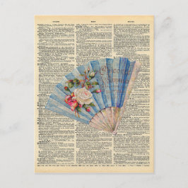 Carte Postale Ventilateur de pliage féministe du dictionnaire vi