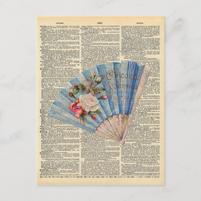 Carte Postale Ventilateur de pliage féministe du dictionnaire vi (Devant)