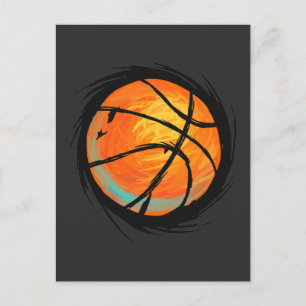 Carte Postale Ventilateur Sport de balle du joueur de basket-bal