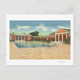 Carte Postale Ventilation de Loisirs Vue cour intérieure et pisc