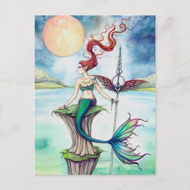 Carte Postale Vents d'Irlande Mermaid Art (Devant)